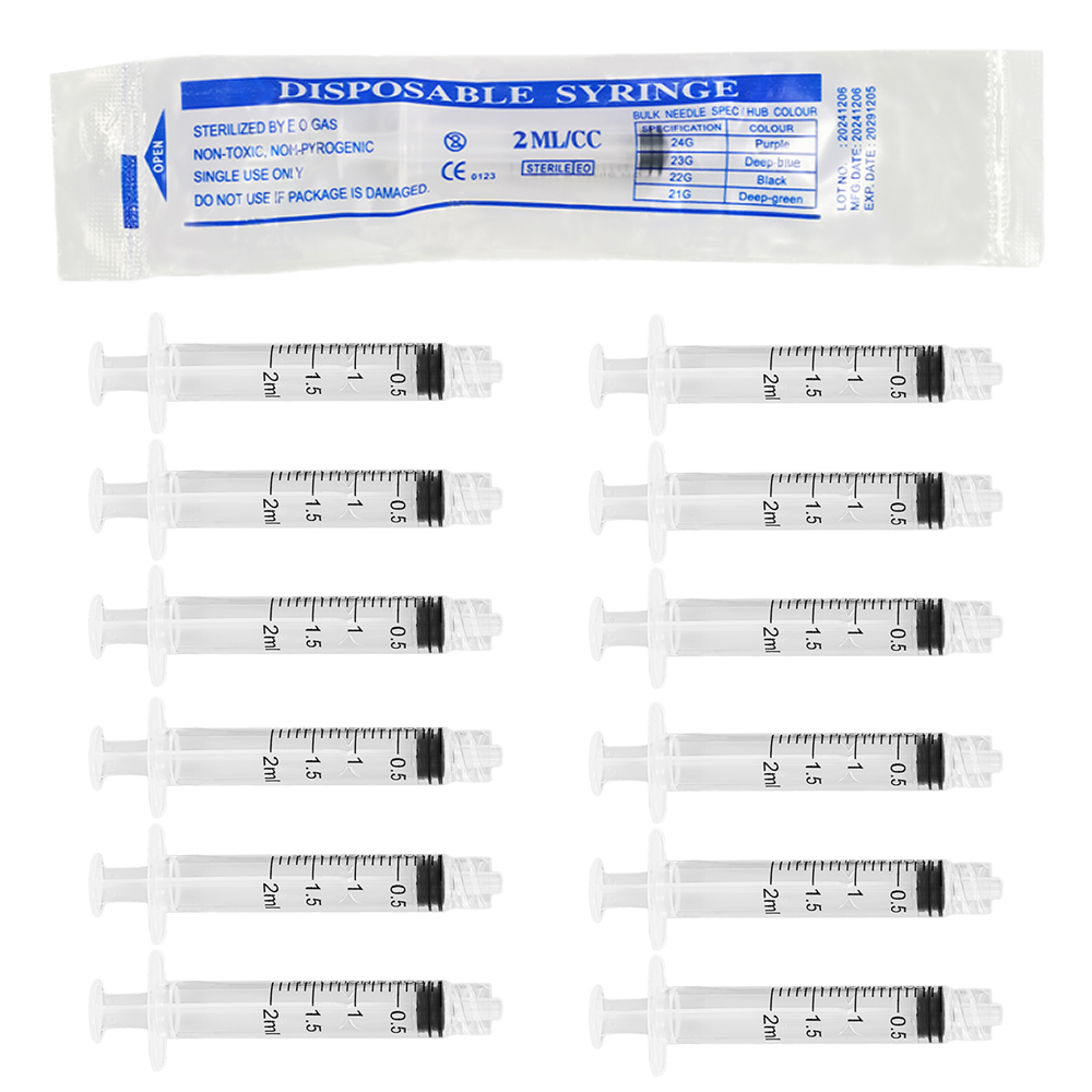 Baby Food Allergy Rash - 2ml 루어락 주사기 100개, 개별 멸균