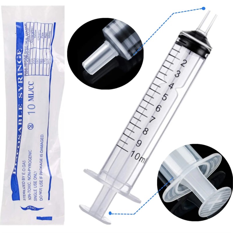 Baby Food Allergy Rash - 10-100개입 10ml 플라스틱 루어 슬립 주사기(바늘