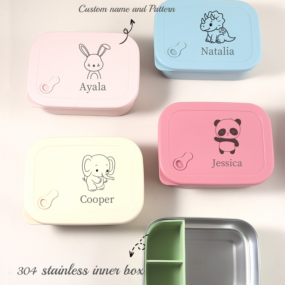 Baby Food Tray - 1200ml 1개 맞춤 이름 및 패턴