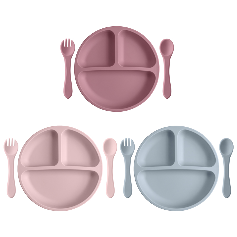 Baby Food Tray - 3PCS 어린이 식기 세트 아기 먹는