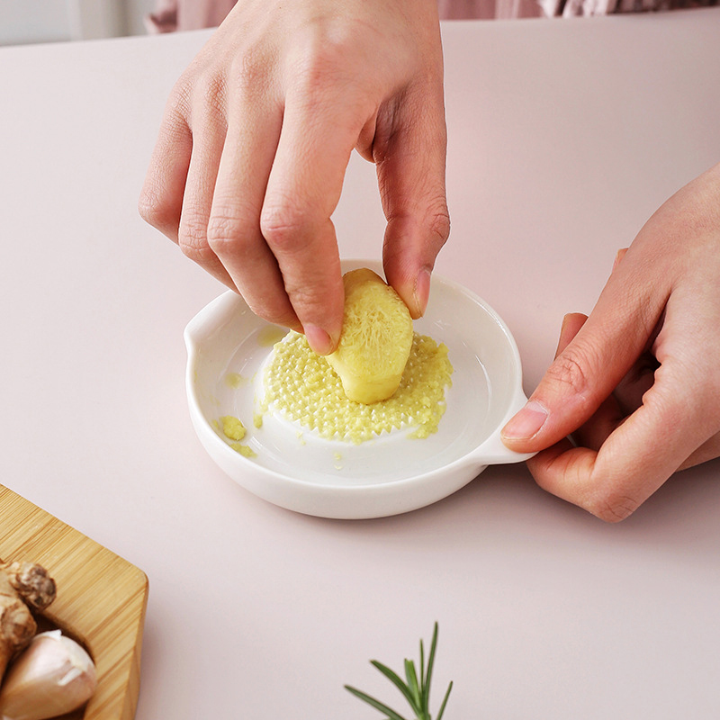 Baby Food Grater - 화이트 심플 스타일 세라믹 생강 강판