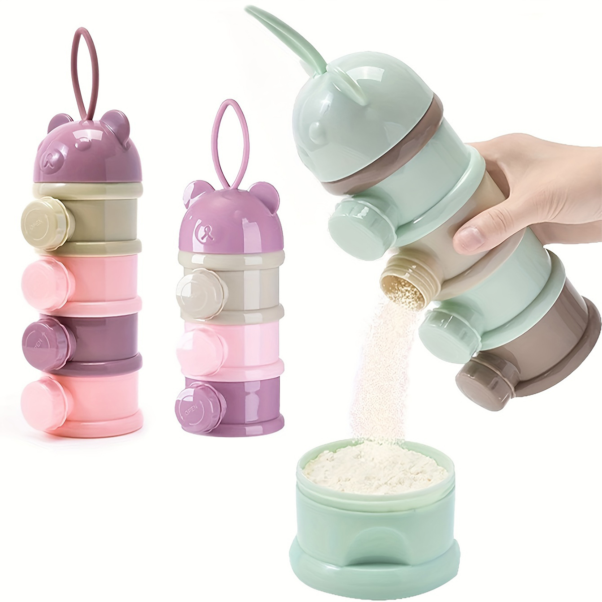 스트랩이 있는 대용량 아기 분유 용기, 분유 디스펜서, - Baby Food Nan 리뷰 및 가격