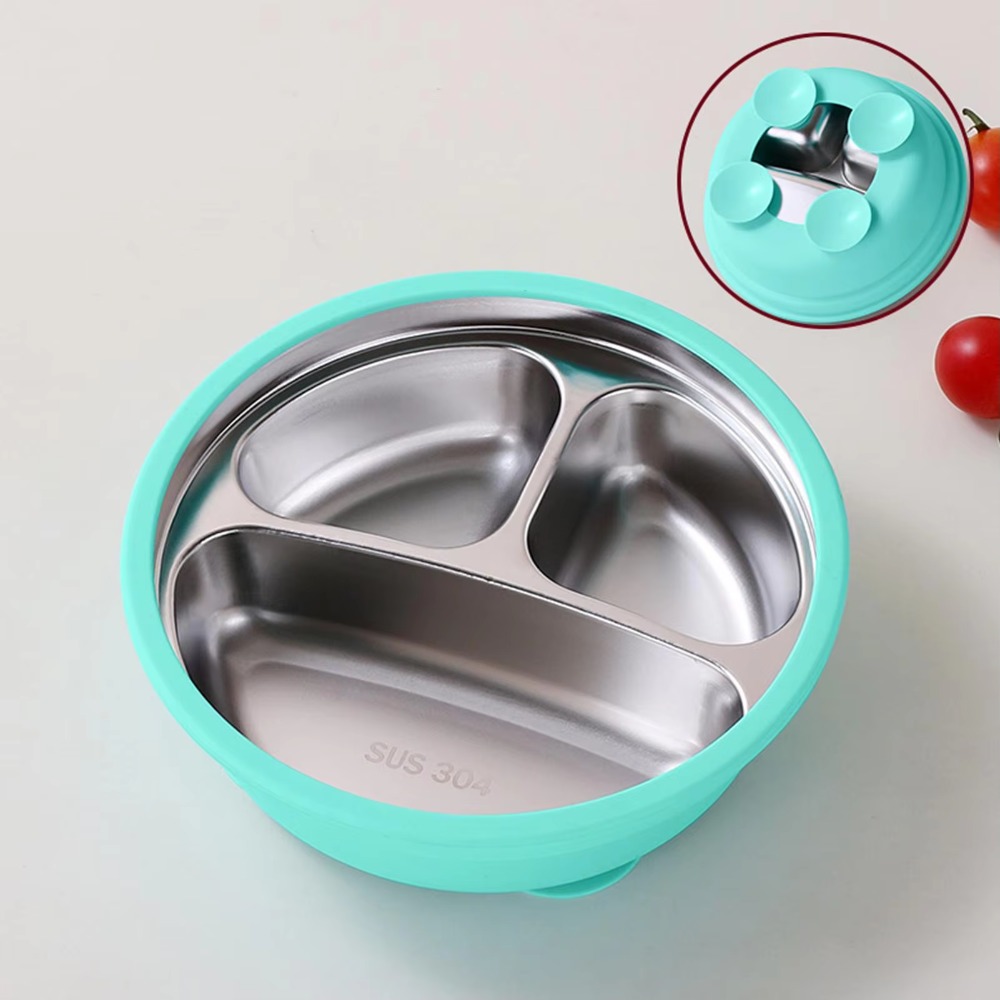 실리콘 흡착판 아기 식판, 304 스테인리스 스틸 3칸 - Baby Food Grater 리뷰 및 가격