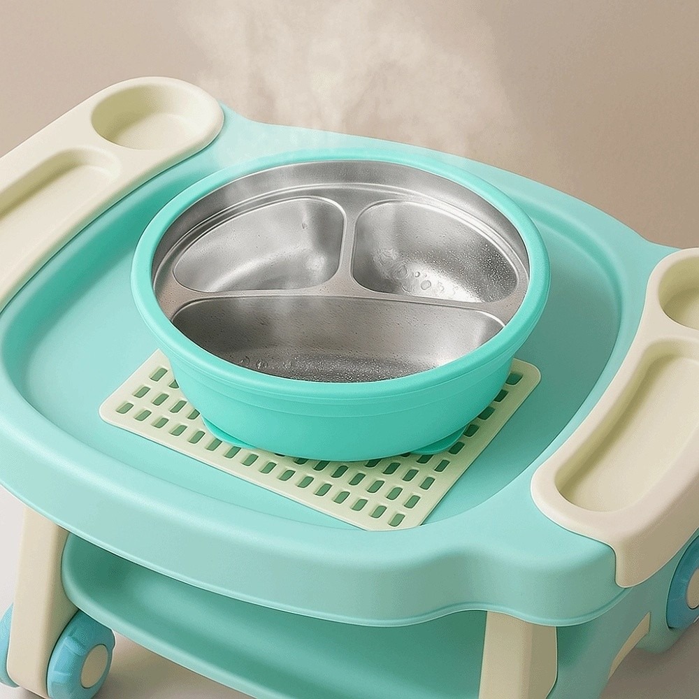 실리콘 흡착판 아기 식판, 304 스테인리스 스틸 3칸 - Baby Food Grater 리뷰 및 가격