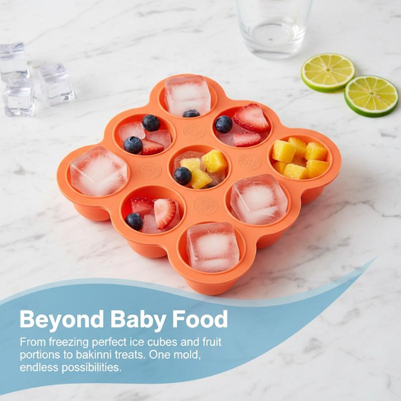 이유식 실리콘 용기 9칸 냉동 트레이 누수 방지 뚜껑  - Baby Food Nan 리뷰 및 가격