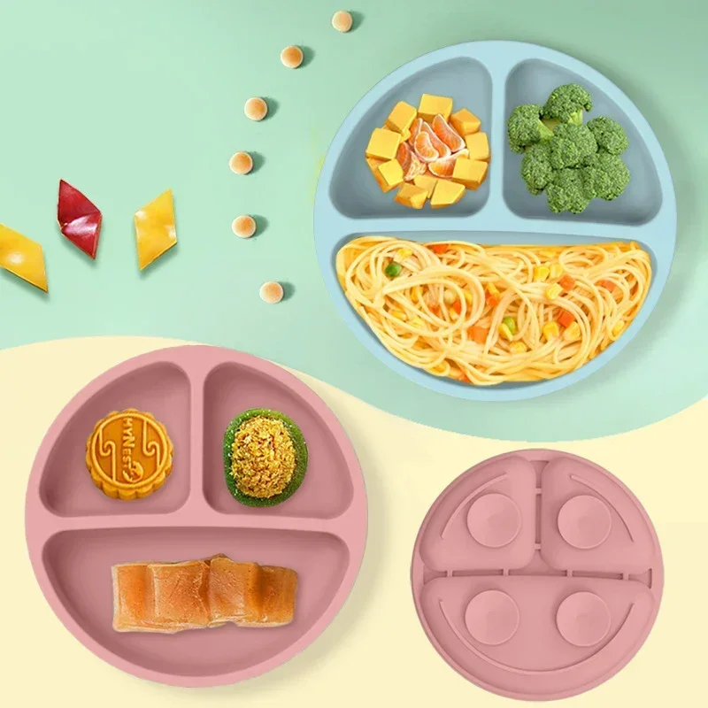 식품 학년 실리콘 어린이 접시 세트 아기 먹이 그릇 흡 - Baby Food Tray 리뷰 및 가격