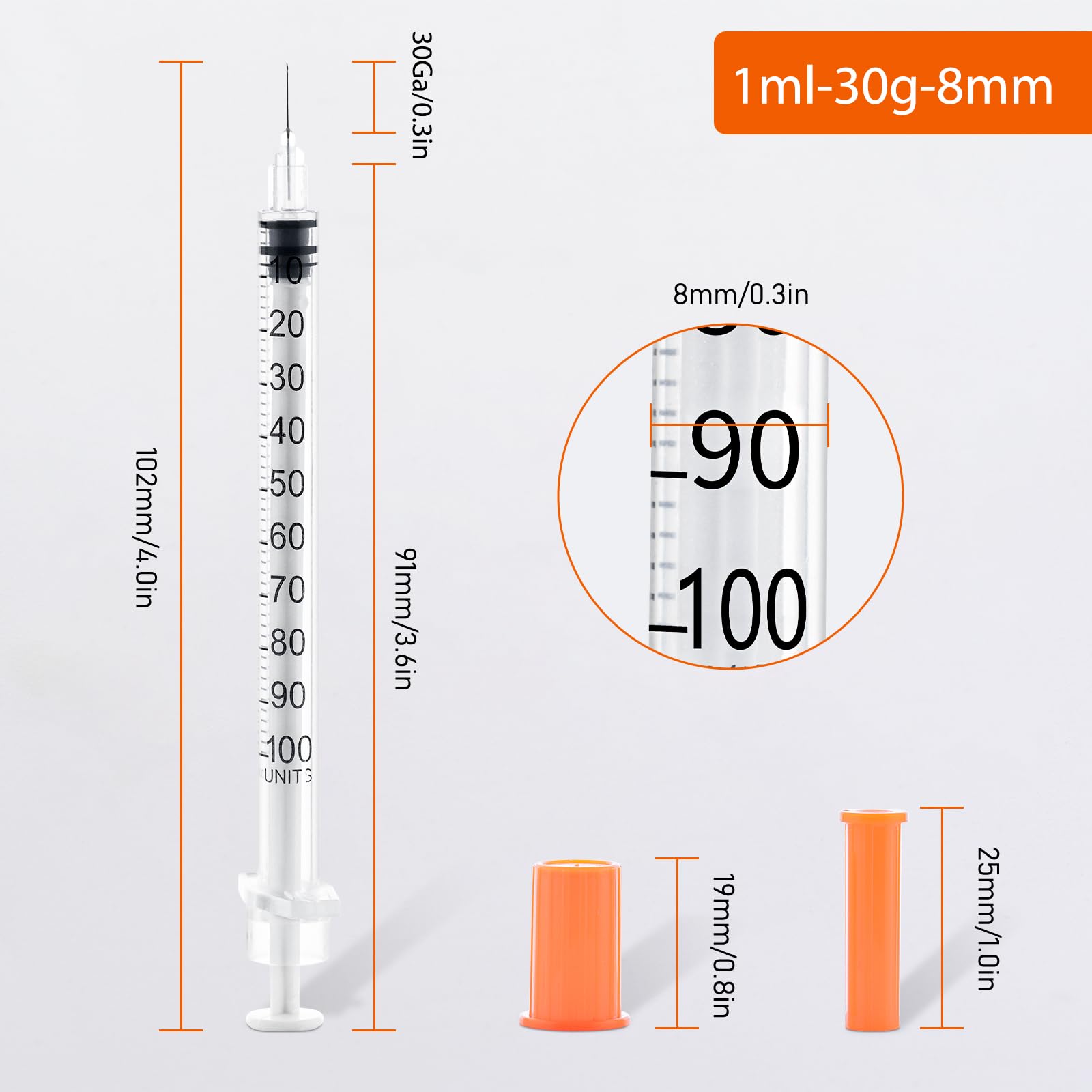 30개/팩, 1ml 멸균 인슐린 주사기(29G 30G  - Baby Food Allergy Rash 리뷰 및 가격