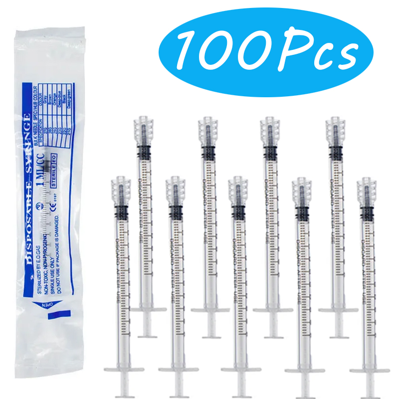 100Pcs 1ml/1cc 루어락 주사기 멸균, 실험실 - Baby Food Allergy Rash 리뷰 및 가격